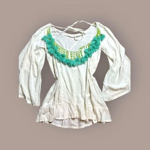 Sundress Basic Short White with Turq NWT - Picture 2 of 4